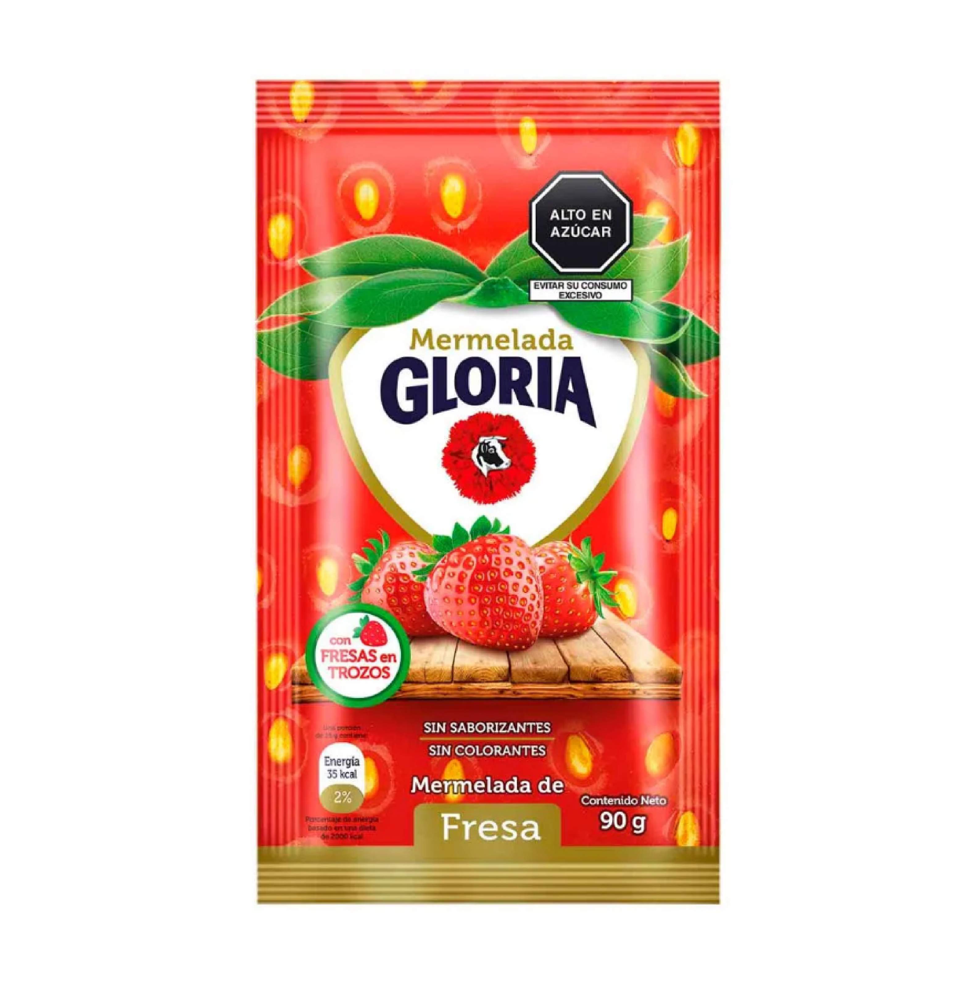 MERMELADA FRESA GLORIA 12X90 G