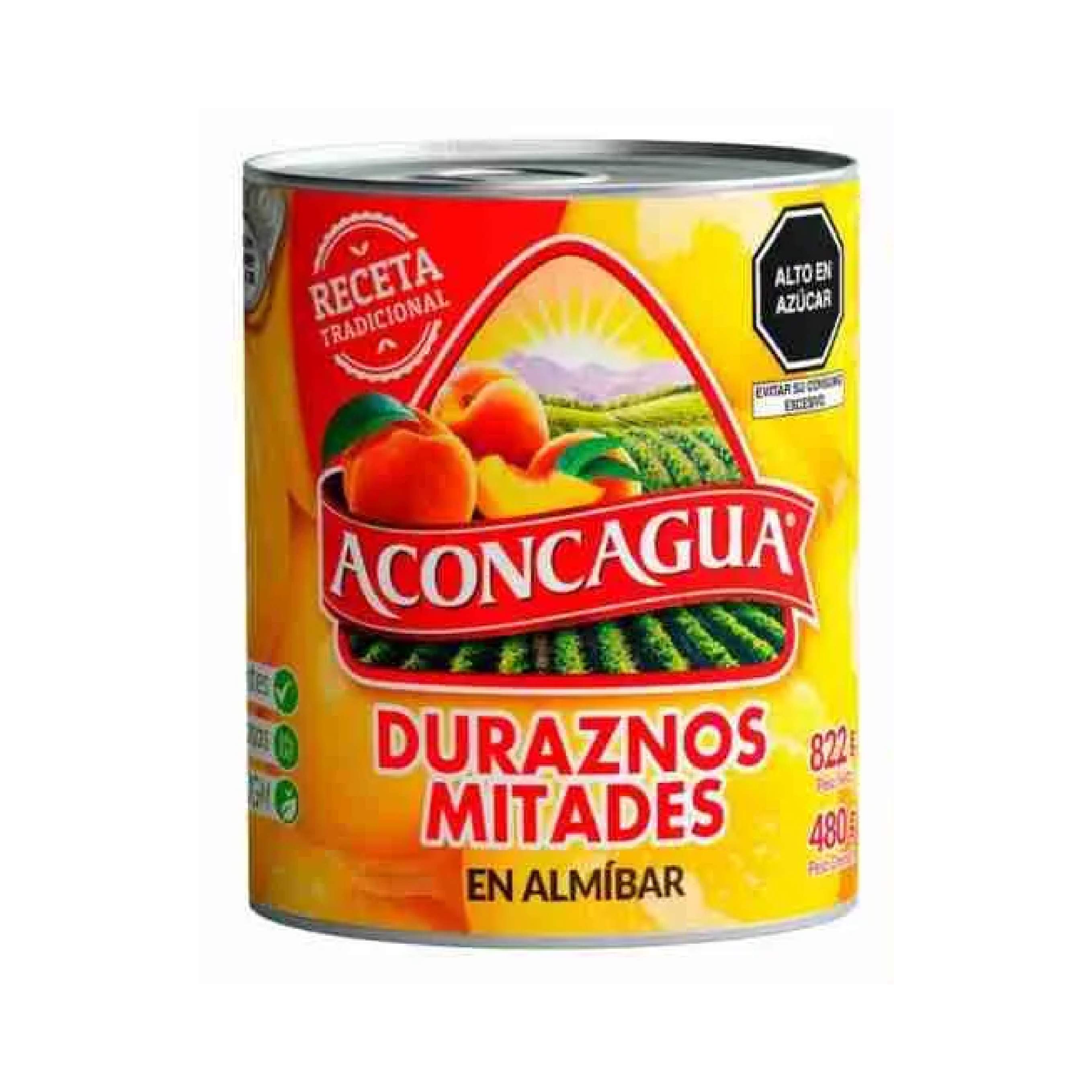 ACONCAGUA DURAZNO EN MITADES 12X822 G